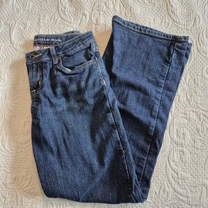 L.L. Bean girls size 14 double bootcut jeans flannel lined adjustable VGUC